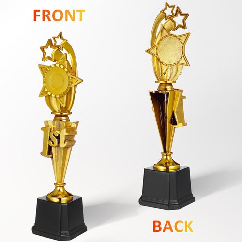 NOLITOY 14 Inch Star-Shaped Trophy for Boy Girl, 1st Place Trophy First Place Award for Soccer Competitions, Celebrations and School Events