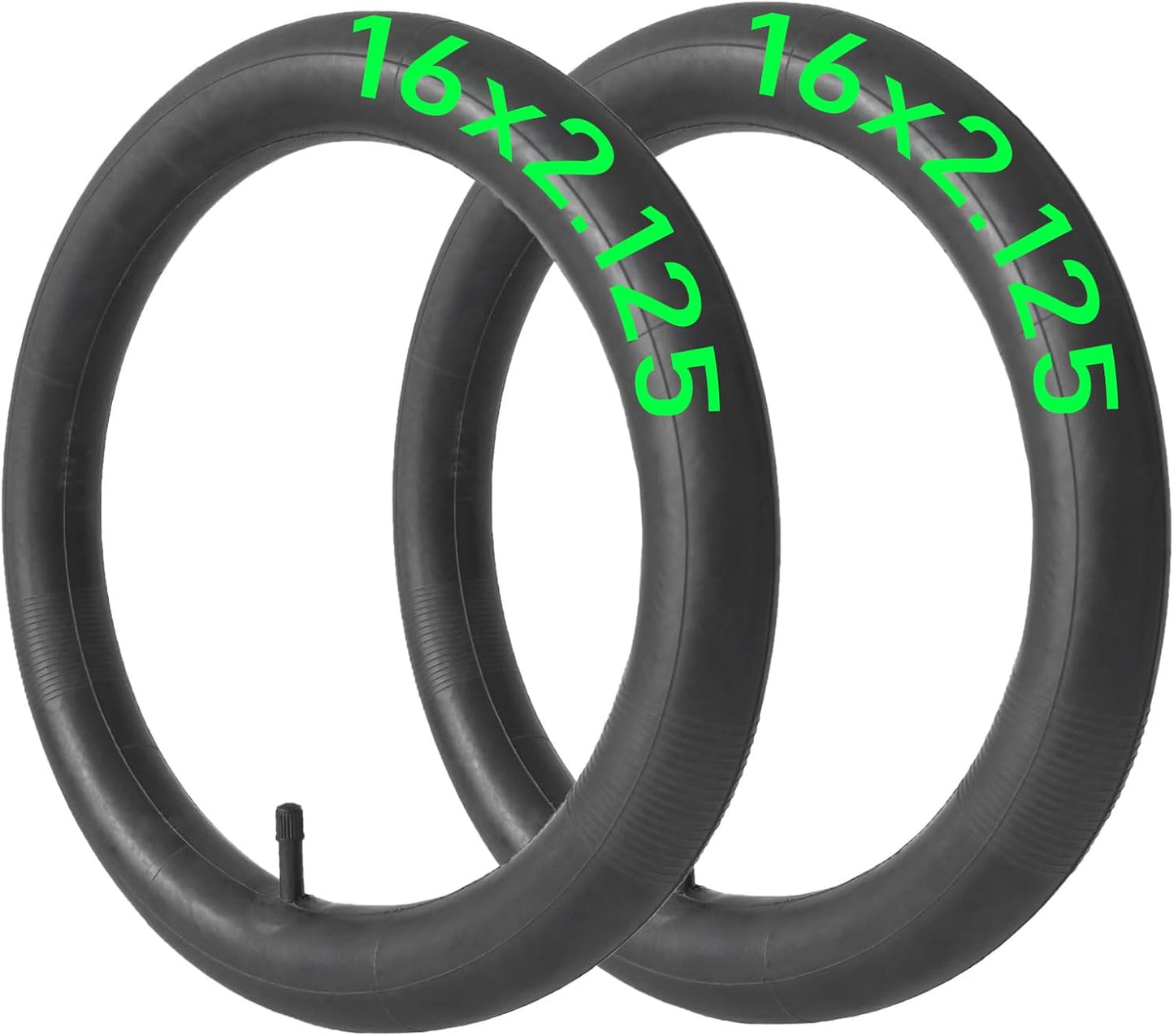 2-Pcs 16x2.125 Bike Tube 16x1.95 16x1.75 Inner Tube 16x1.75/2.125 Inner Tube 16 x 1.95 16 x 1.75 16 x 2.125, Schrader Valve