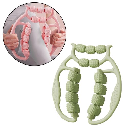 Muscle Roller for Leg Massage with 21 Wheels for Thigh Relief, Green