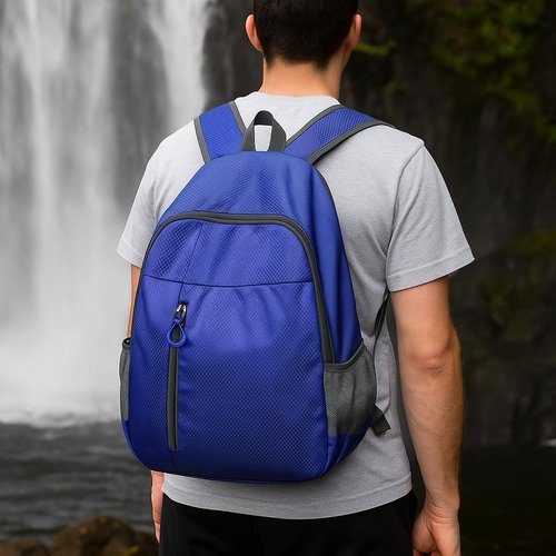 Foldable Waterproof Backpack - Lightweight Travel Backpack for Hiking, Commute & Outdoor Adventures (Dark Blue)