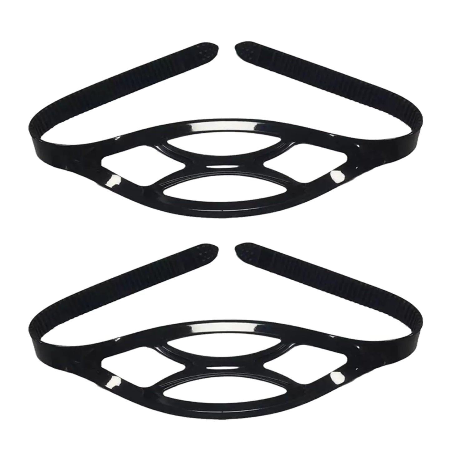 2PCS Silicone Replacement Universal Dive Scuba Mask Strap Swimming Goggles Strap for Diving Swimming Snorkeling Accessories For Diving Swim Snorkel(BLACK)