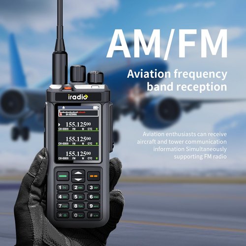 SHJ iradio UV-98Plus Ham Two-Way Radio | 10W High Powe | Cross-Band Repeater & DTMF Remote Control | 18-1000MHz Wide Frequency | FM Radio + USB-C Fast Charging | for Emergency, Outdoor, Security