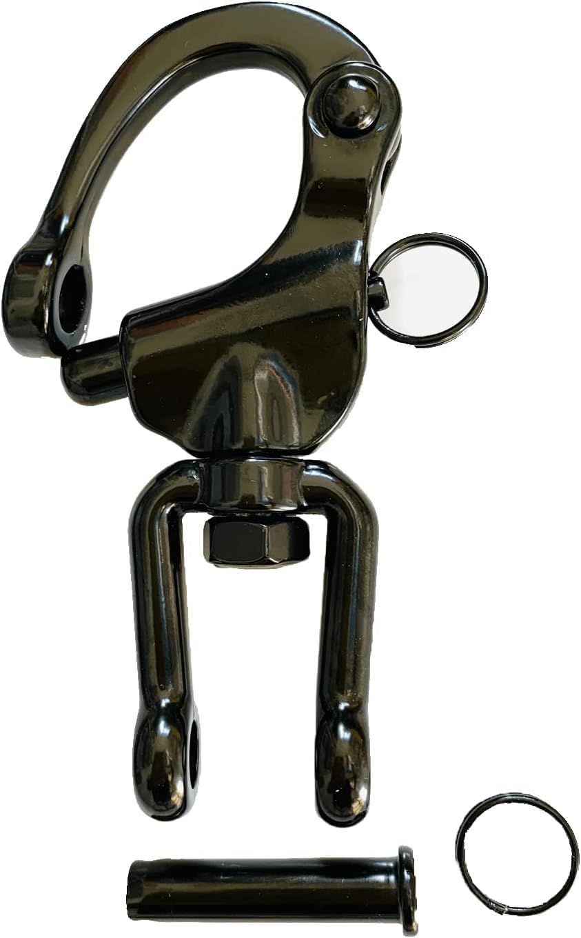 2Pcs Marine Swivel Snap Shackle, 316 Stainless Steel Quick Release Diving Clips Swivel Snap Hook for Sailboat Spinnaker Halyard Yacht