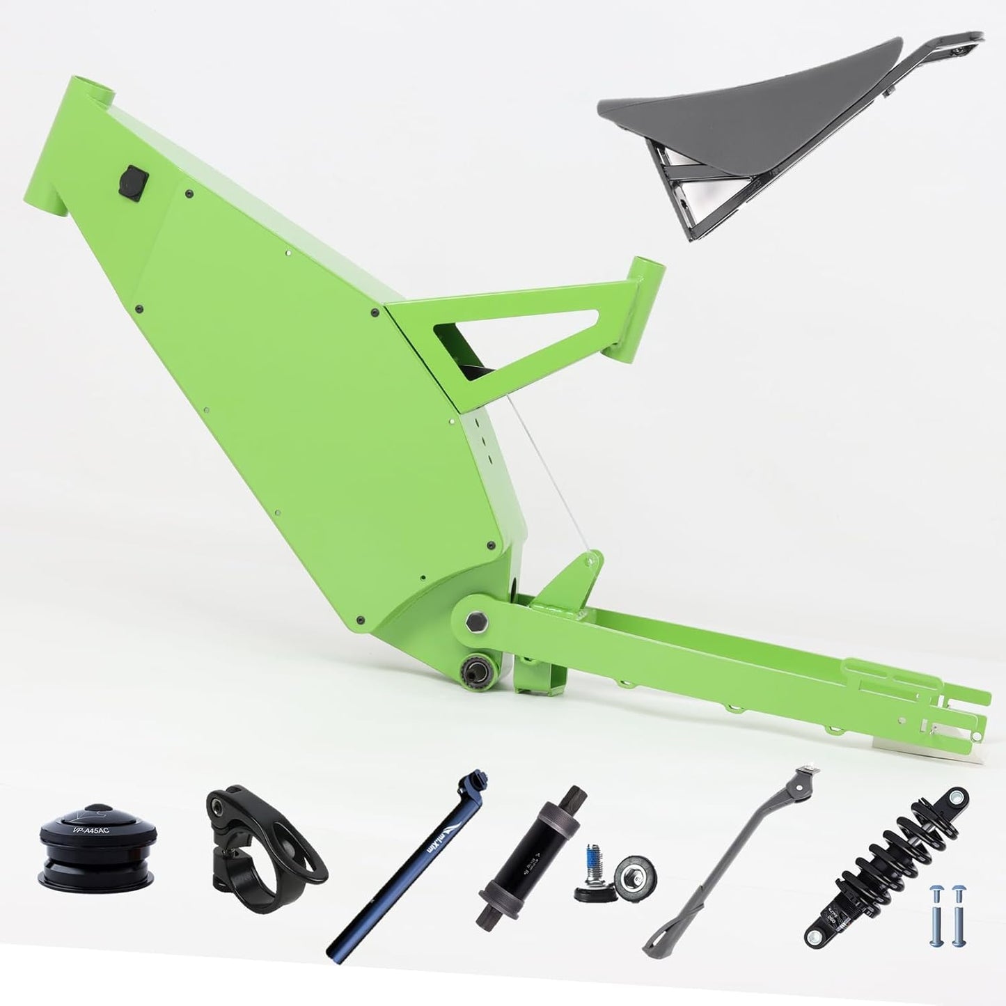 KEYU F6 DIY Ebike Frame Ebike Full Suspension Frame Rear Drive Motor Electric Bike Frame Ebike Frame Kit Enduro Ebike Frame Kit