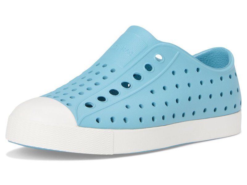 Native Shoes Unisex-Kids Jefferson Sneakers, Flux Blue/Shell White, 3 Little Kid