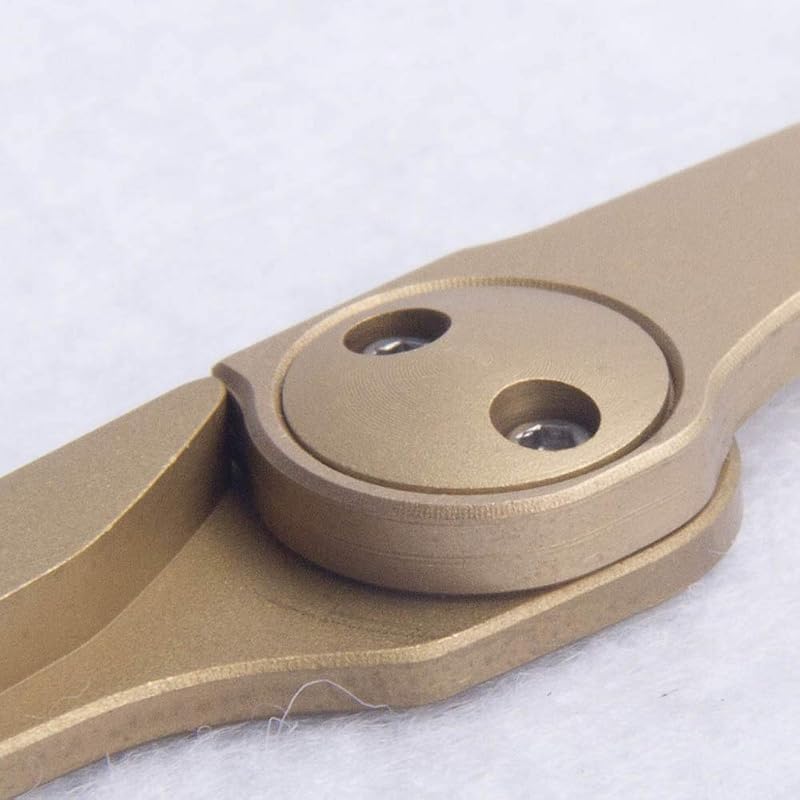 Brass Daily Mini Pocket Folding Utility Knife with 10 Replaceable Blades – Ultra Compact EDC