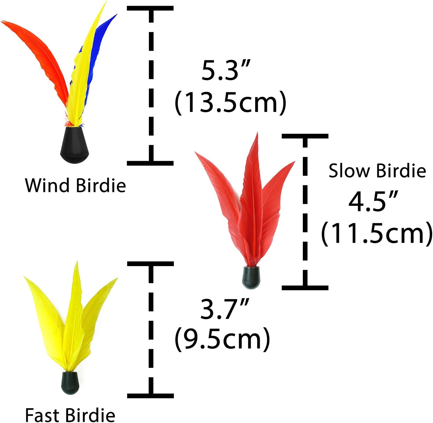 10 Replacement Birdies or Shuttlecocks for Indoor and Outdoor Game - Played at Parks, Beach, Lawn, Yard, or Tailgating