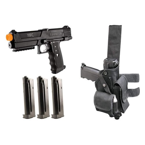 TIPPMANN TiPX .68 Caliber Deluxe Paintball Pistol Kit, Black