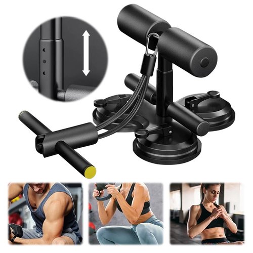 Sit Up Bar Foot Holder, Abs Workout Equipment Three Level ab Machine Thickened Foot Foam Stainless Steel, Adjustable Height Sit Up Exercise Equipment for Home Office Gym