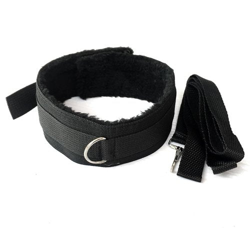 Premium Plush Webbing 16 Piece Set, Couples Bedroom Erotic Combo Set 16 Piece Set (Black)