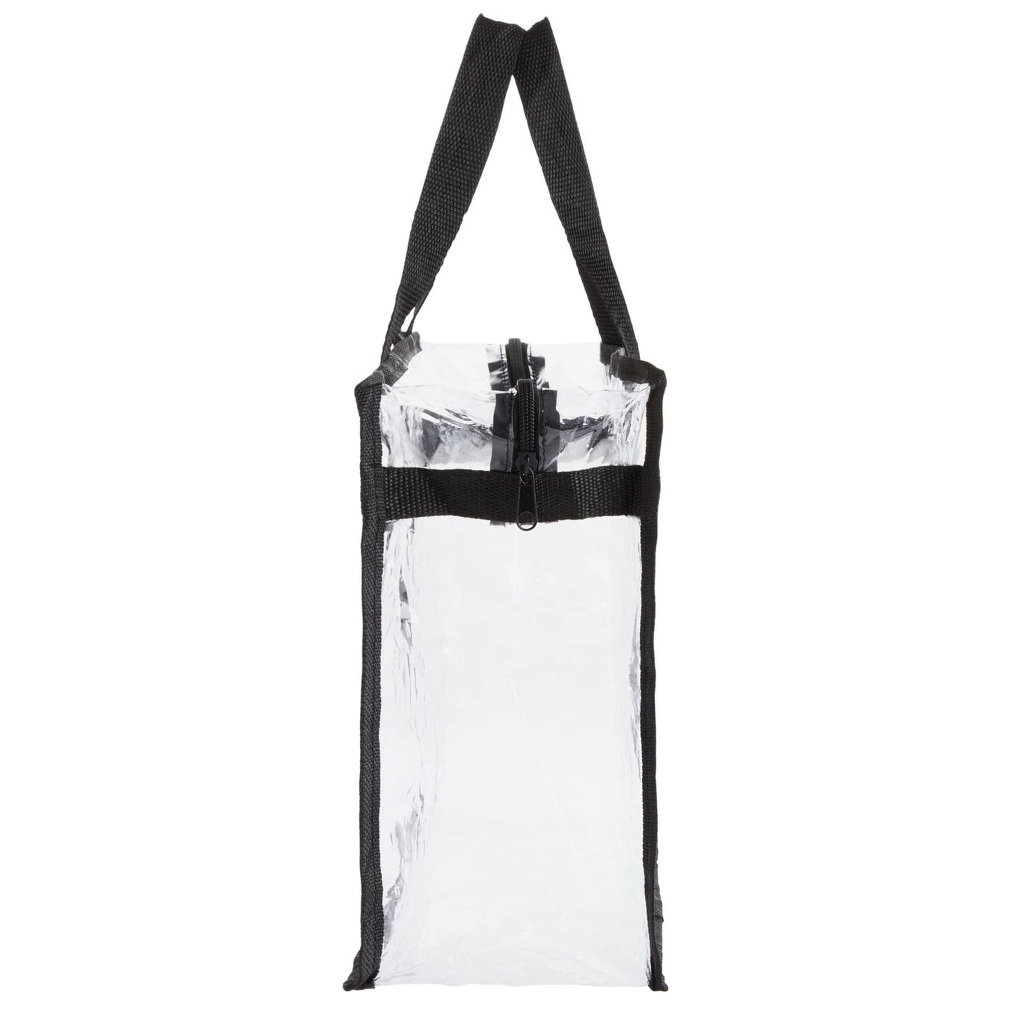 Juvale Clear Bag for Stadium Events 2 Pack - 12x6x12 In Clear PVC Totes - Stadium Approved with Zipper Pocket - Waterproof & Tear-Resistant - Use as Purse, Lunch & Backpack