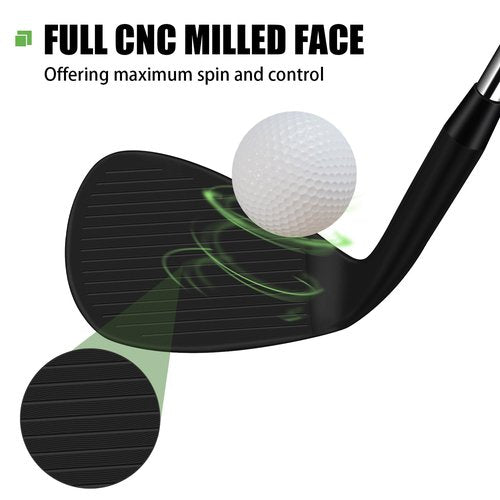 MAZEL Forged Golf Wedges for Men & Women - Golf Gap Wedge, Sand Wedge,Lob Wedge,Escape Bunkers and Quickly Cuts Strokes Around The Green,High Loft Golf Club Wedge (Black 60 Degree Wedge)