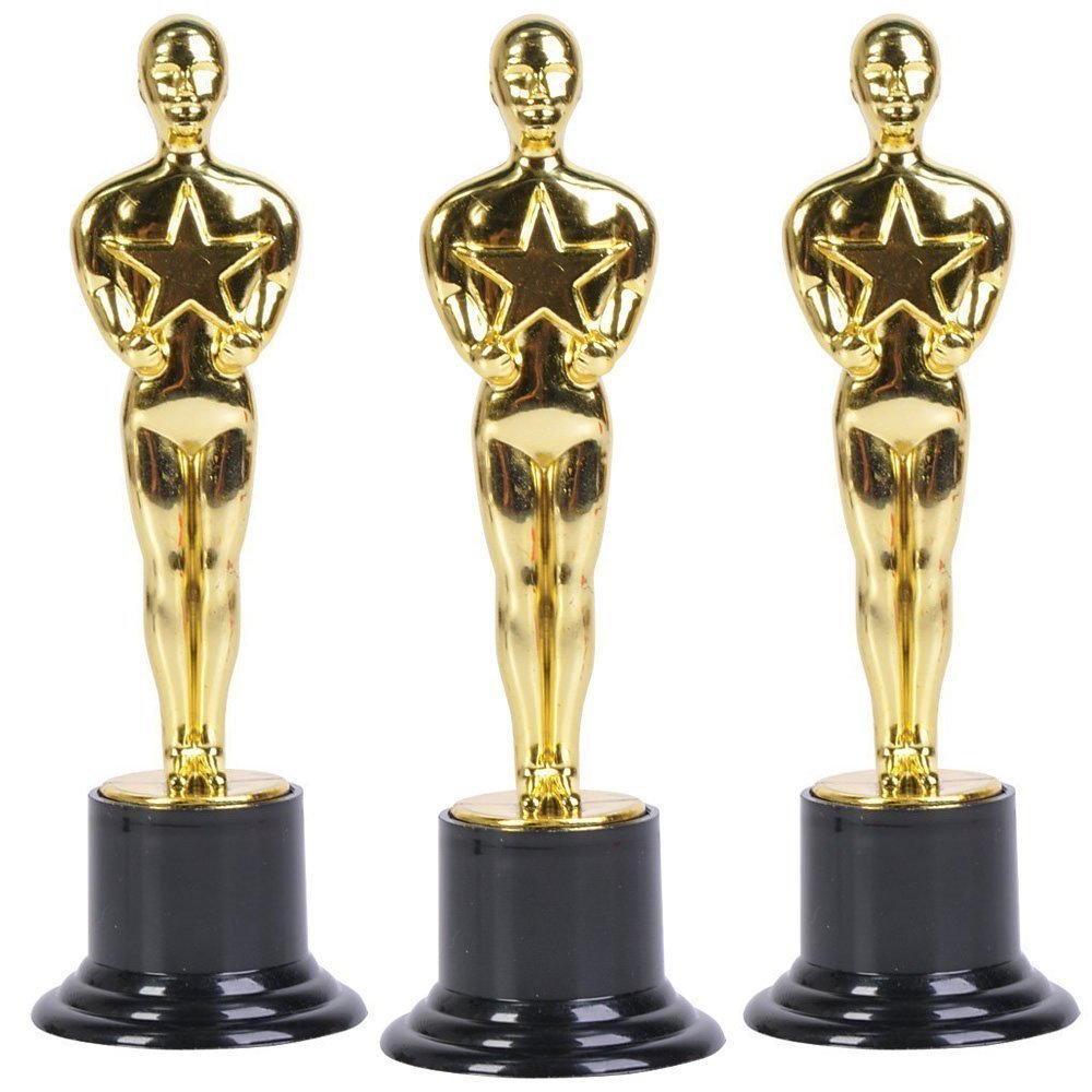 Gold Award Trophy, 6-Inch tall (4-Pack)