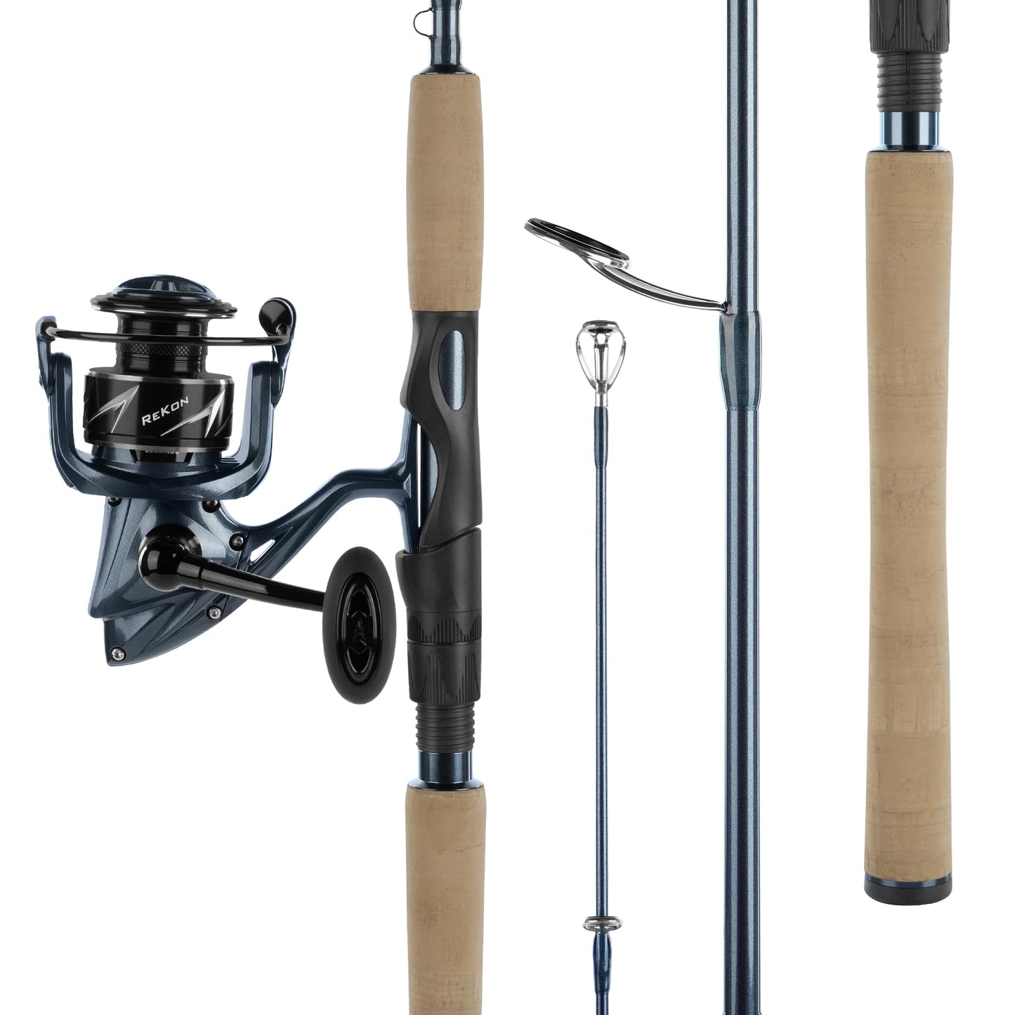KastKing Rekon Spinning Fishing Reel Combo 7'0" M 3000 Reel, Dark Grey