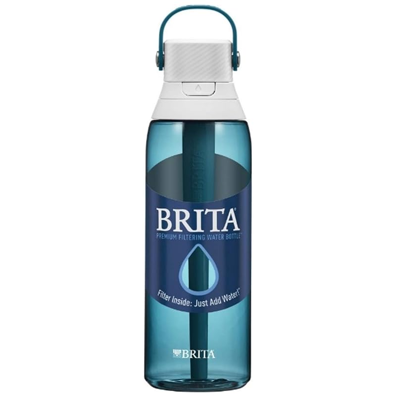 Brita 26 oz Hard-Sided Water Bottle with Filter – Sea Glass (Sea Glass+26 Oz)