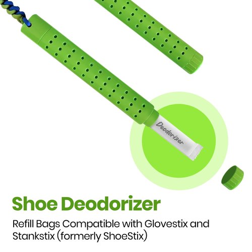 (4-Pack) Calvana Shoe Deodorizer, Refill Bags Compatible with GloveStix & StankStix, Odor Eliminator for Hockey & Lacrosse Gloves, Boxing & Soccer Gear, Gym Bags & Sports Equipment, Up to 6 Months