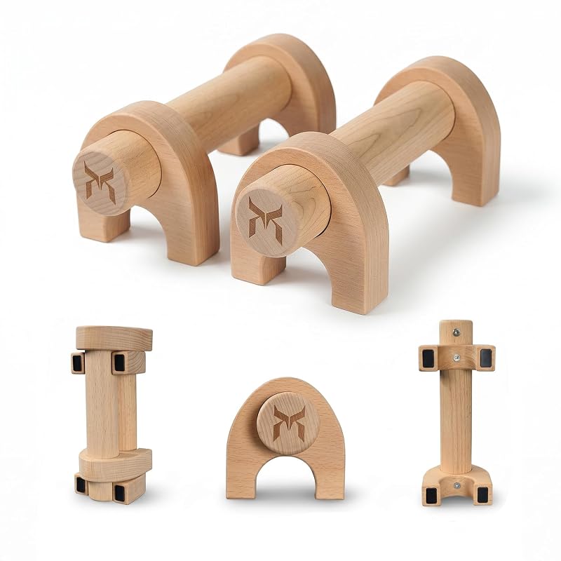 Kensui YinYang Magnetic Wooden Push Up Bars – PRO