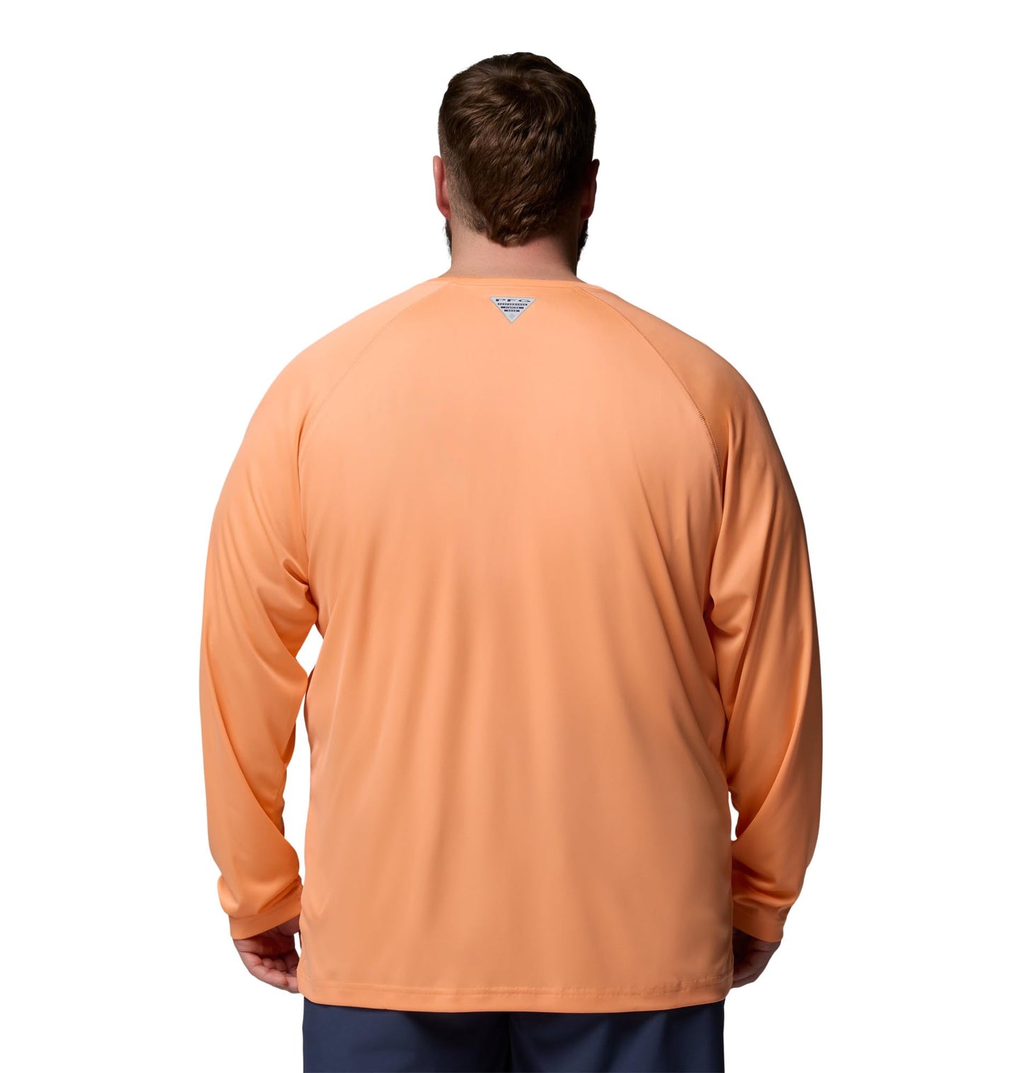 Columbia Men's PFG Terminal Tackle Long Sleeve Fishing Shirt, Bright Nectar/Ocean Teal Logo, 3X Tall