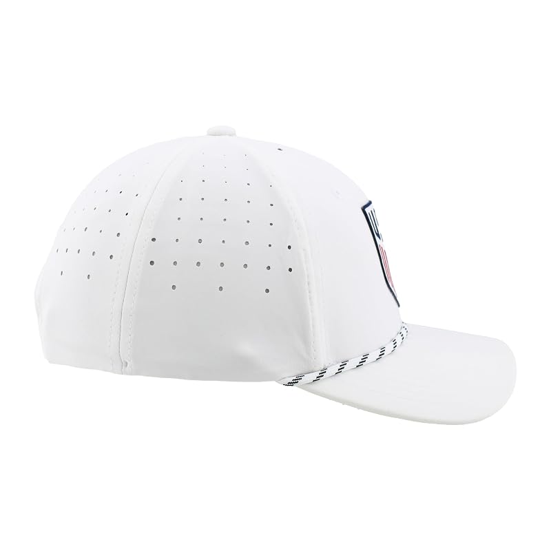 USMNT Officially Licensed Snapback Rope Hat - White, One Size