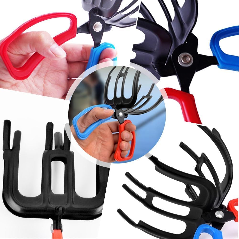 3 Claw Fish Gripper, Fishing Pliers Gripper, Metal Fish Control Clamp Claw Tong Grip Tackle Tool, Multi-Functional Lightweight Non-Slip Fish Claw Gripper for Catch Fish Fishing Accessories (3 Claw)