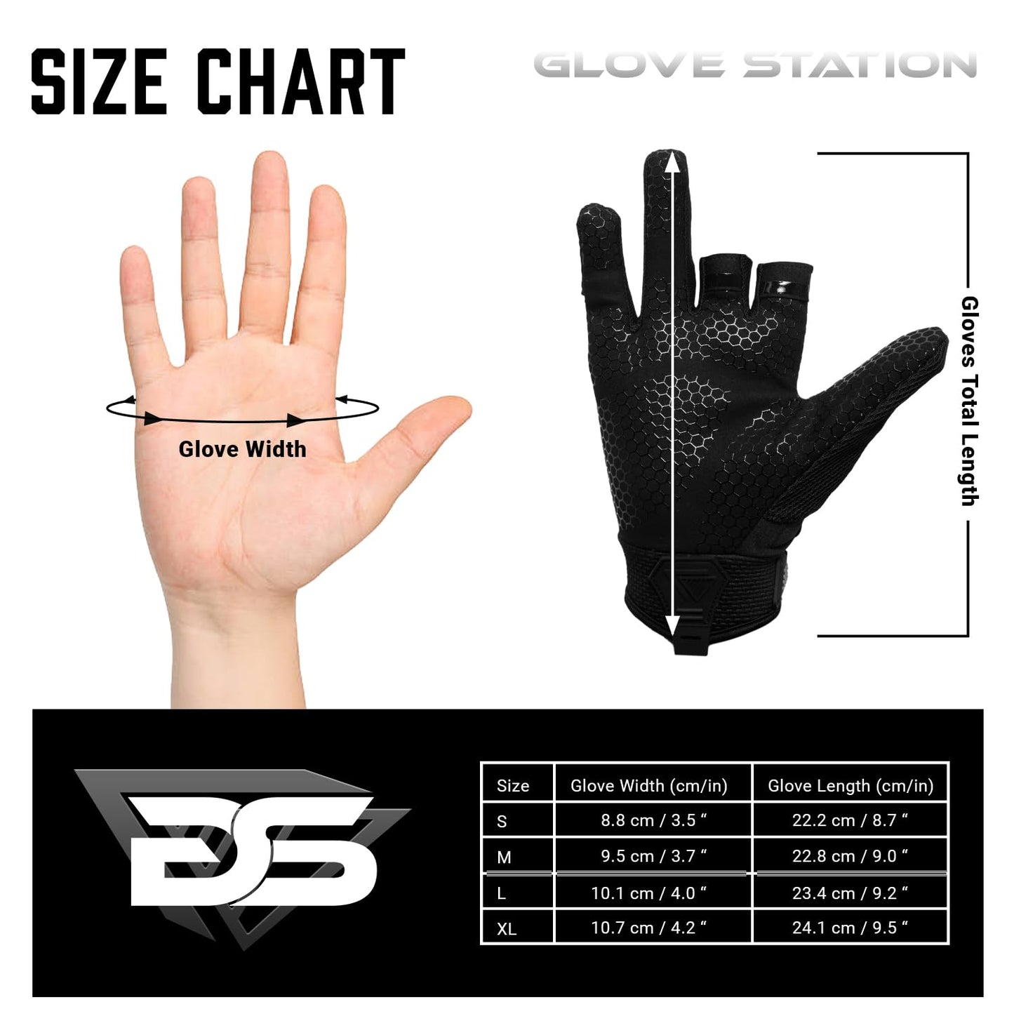 Glove Station Hyper-Fit & Work Gloves - Gray, Medium - 2 Fingerless Design Paintball & Airsoft Gear for Men with Outstanding Grip for, Hunting, & Work