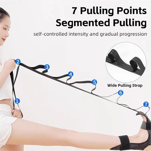 Izzila Stretching Strap with Loops and Detachable Foot, Izzila Foot and Calf Stretcher, for People Who Sit A Lot, Increasing Mobility (Blue)