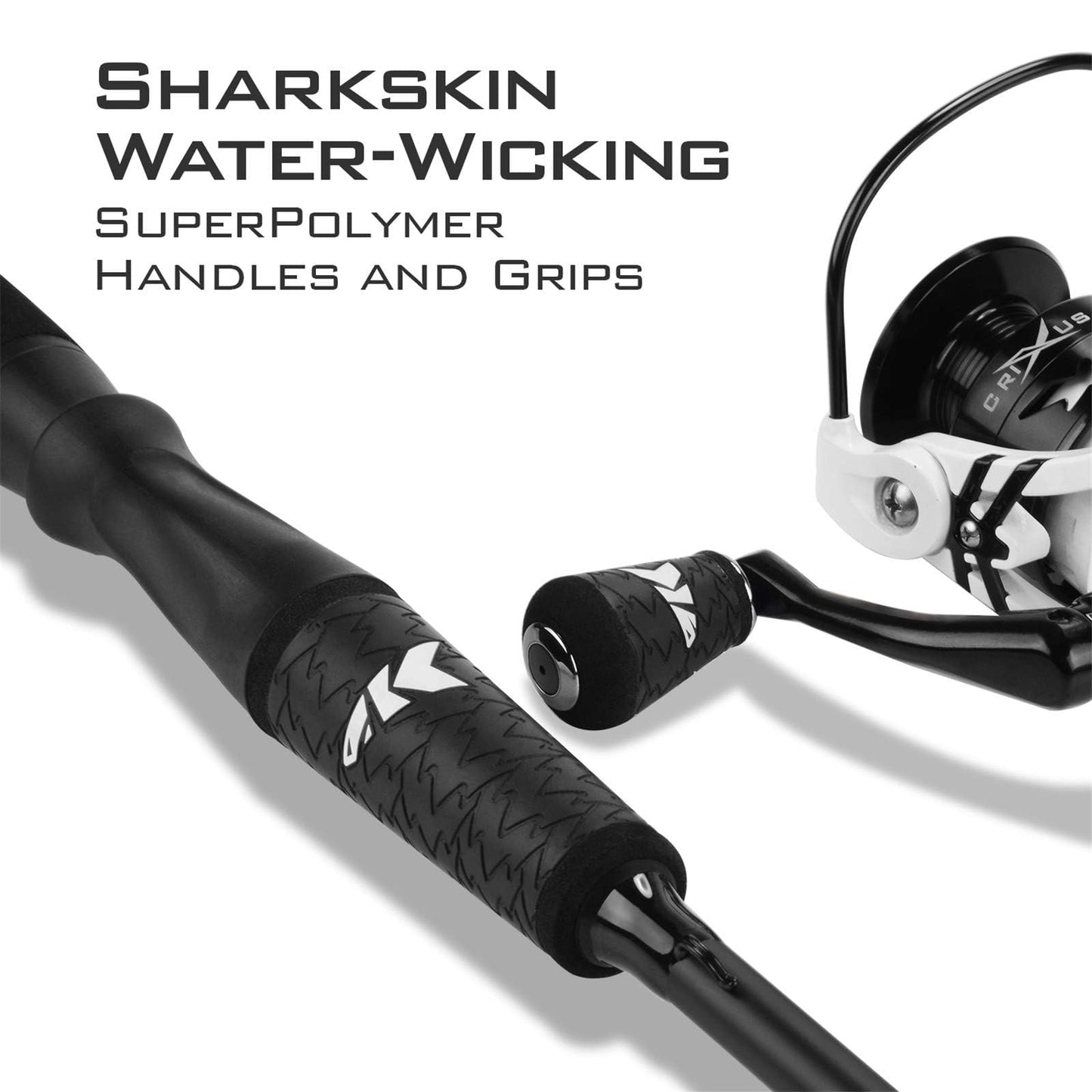 KastKing Crixus Fishing Rod and Reel Combo, High Performance Spinning & Baitcaster Combo, IM6 Graphite 2Pc Blanks, Zirconium Oxide Rings, SuperPolymer Handle, Lightweight Reel with Aluminum Spool
