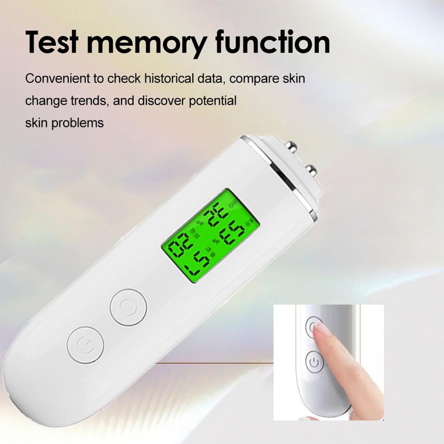 Hydration Monitor,Corneometer Skin Hydration Meter,Skin Analysis Machine Professional,Multifunctional Hydration Test and Tracking Device for Skincare with LCD,Skin Hydration Tester