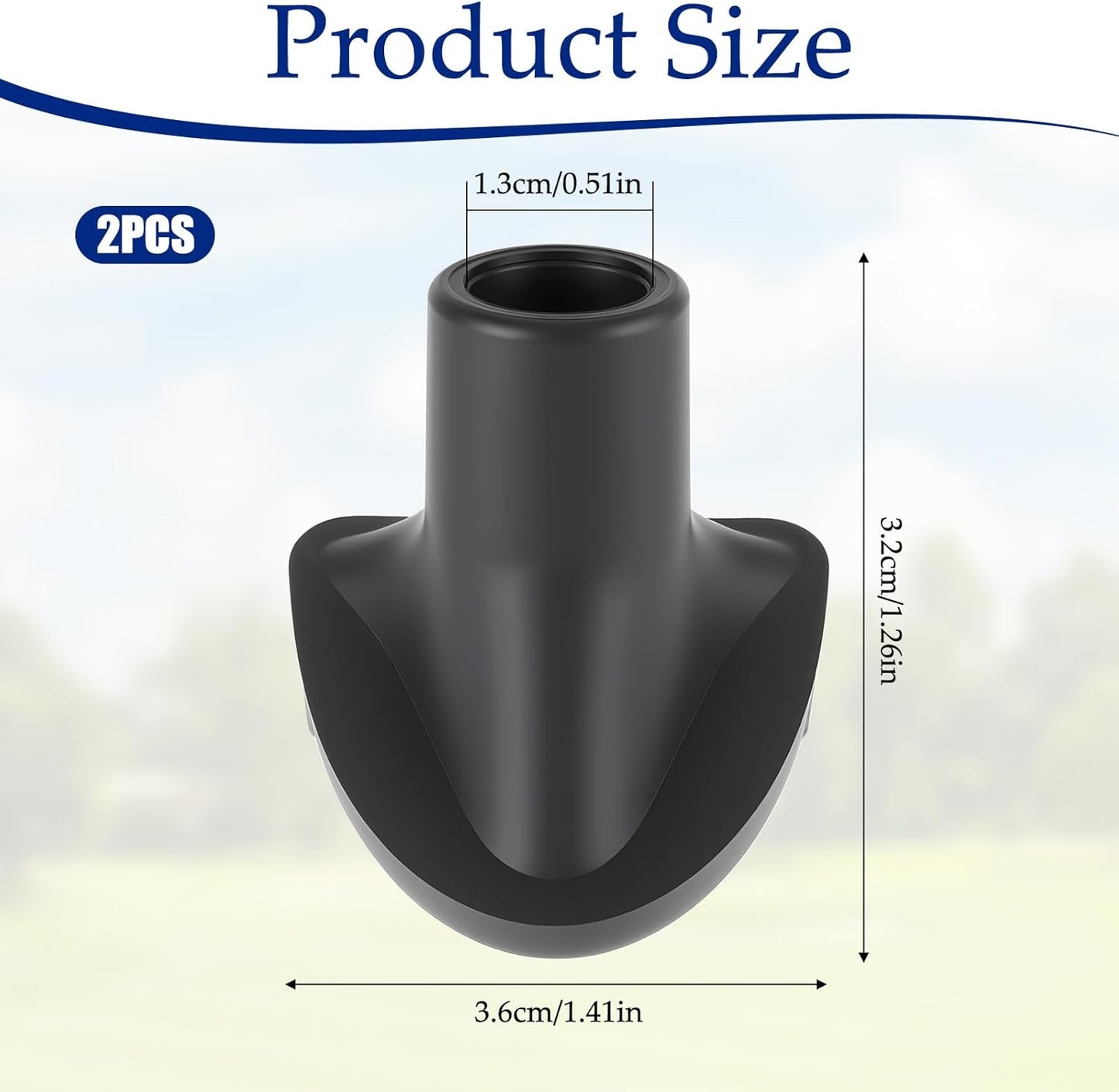 2 Pcs Golf Bag Stand Replacement Feet Wear-Resistent Golf Bag Stand Attachment Accessories Strong Grip Easy to Install