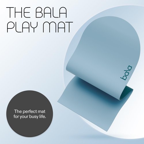 Bala Yoga Mat for Home Gym, 5mm (Sea) - Non Slip Exercise Mat for Home Workout, Stretching, Pilates, Aerobics & Floor & Fitness Work Out - Indoor Exercising Mat