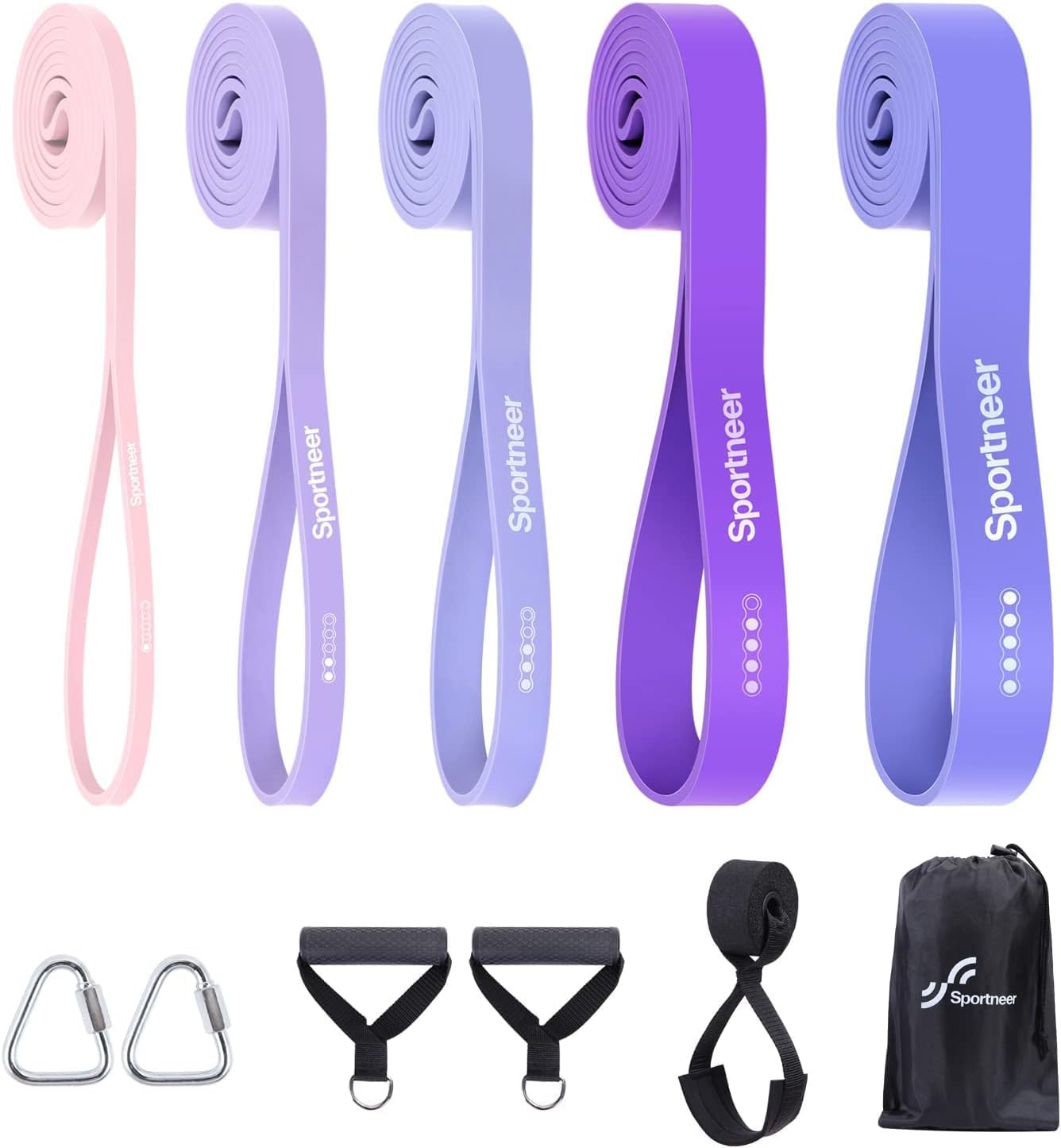Sportneer Resistance Bands for Working Out Pull Up Bands 5-130lb Pilates
