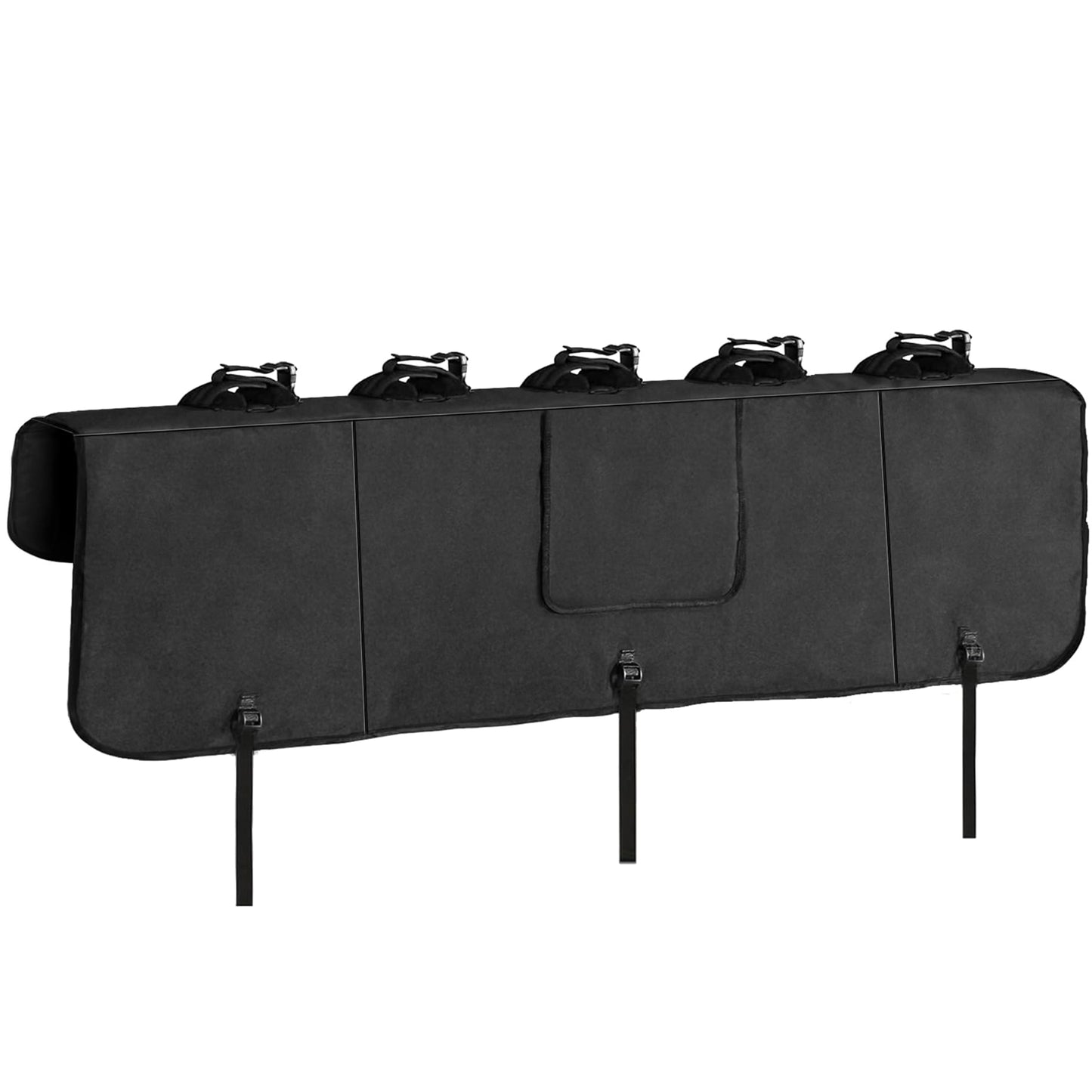WALMANN 62" Wide Tailgate Pad for Bikes, Holds Up to 5 Bikes Pickup Truck Tailgate Bike Pad with 2 Tool Pockets