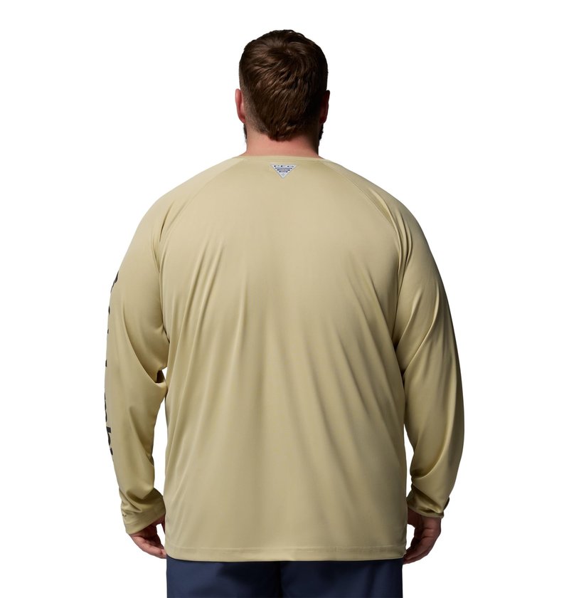 Columbia Men's PFG Terminal Tackle Long Sleeve Fishing Shirt, Serpentine/Shark Logo, Medium
