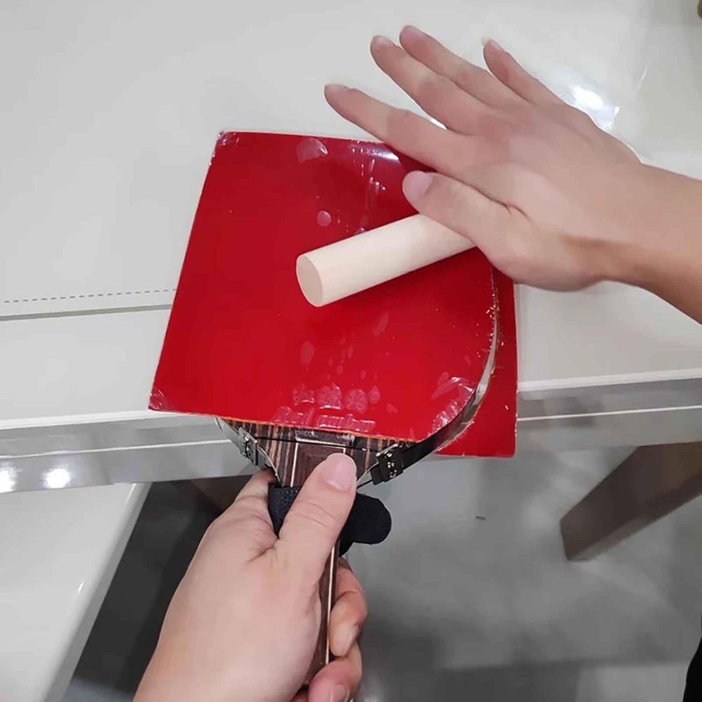 iDili Table Tennis Rubber Cutter Bow Knife | Precision Blade with Curvature Adjustment | Safe Cutting Tool for Ping Pong Paddles