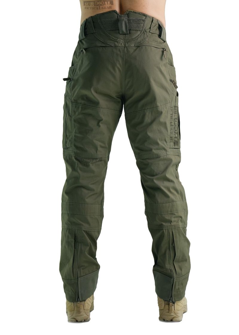 ZAPT Gen3 Combat Pants with Knee Protection System (Green Brown, Medium)