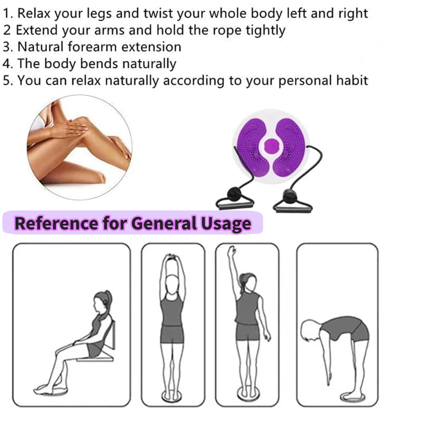 2 PCS Ab Twist Waist Disc Board,Waist Trainer Twisting Disc with Leather Tape Measure Aerobic Exercise Fitness Machine with Pull Rope for Home Office Foot Massage