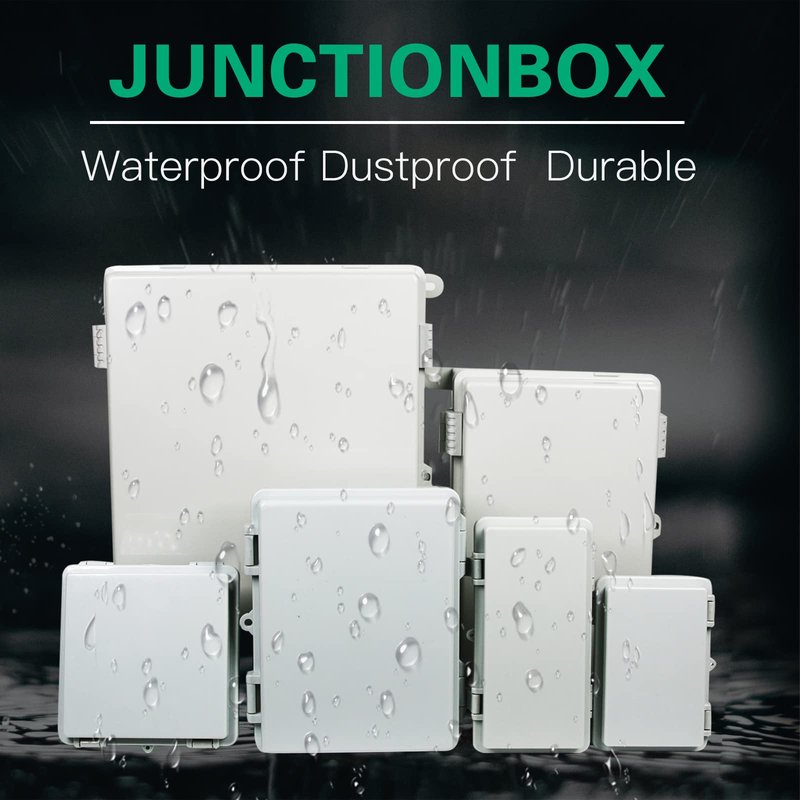 Sunnyglade ABS Plastic Dustproof Waterproof IP65 Junction Box Universal Durable Electrical Project Enclosure with Lock (3.9"x5.9"x2.8")