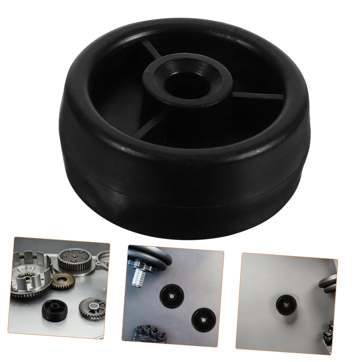 JUMPLAWN 4pcs Heavy Duty Plastic Caster Wheels Fitness Equipment Roller Accessory for Treadmill Exercise Bike Home Gym Universal Replacement Parts
