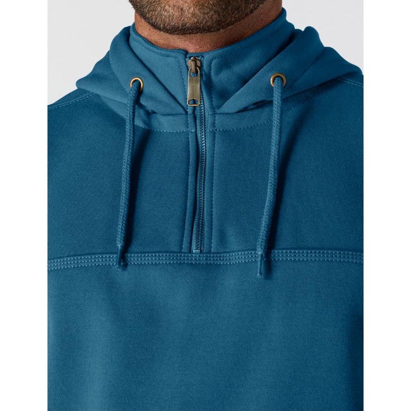 Carhartt Men's Paxton 1/4-Zip Sweatshirt, Dark Tranquil Blue Heather, XX-Large