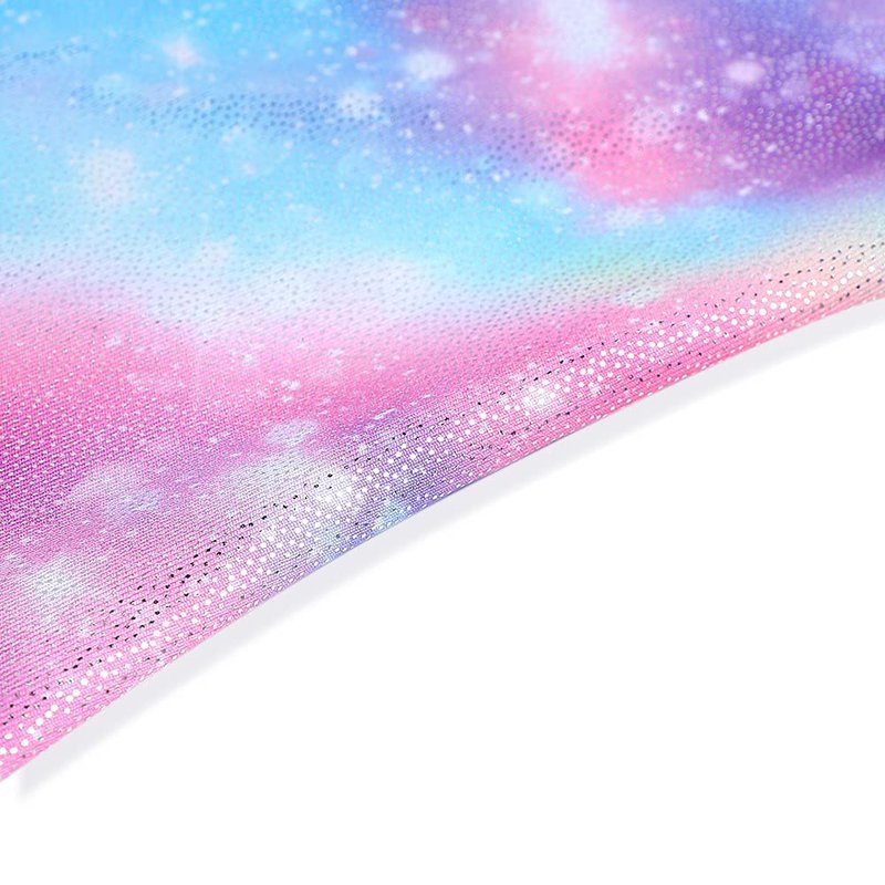Belovance Leotards for Girls Gymnastics Unicorn Athletic Dance Wear Shiny Rainbow Blue Hotpink (Rainbow Galaxy, 9-10 Years)
