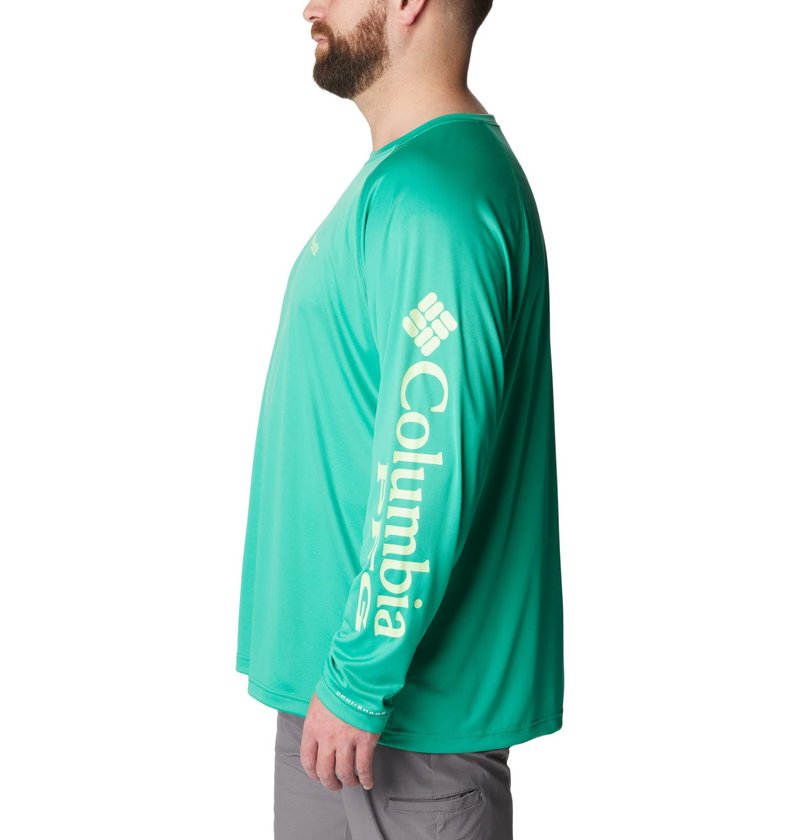 Columbia Men's Terminal Tackle Long Sleeve Shirt, Circuit/Key West Logo, Large Tall
