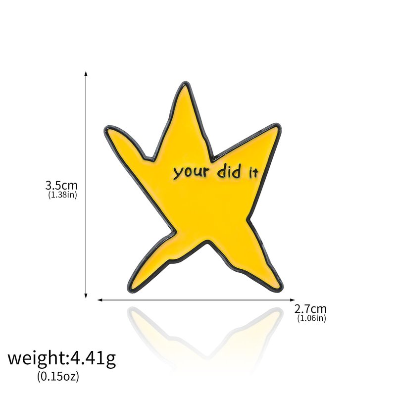Your Did It Star Enamel Pin - Funny Meme Badge Brooch,Silly Hat Backpack Jewelry Accessories for Women Men - Fun Graduation Gifts for Friends Schoolmate Students
