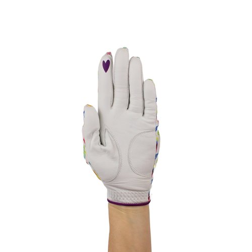 Hand Candy Golf Glove ??Premium Cabretta Leather ????9th Hole????Left Hand Women's Golf Glove with Matching Ball Marker (Large)