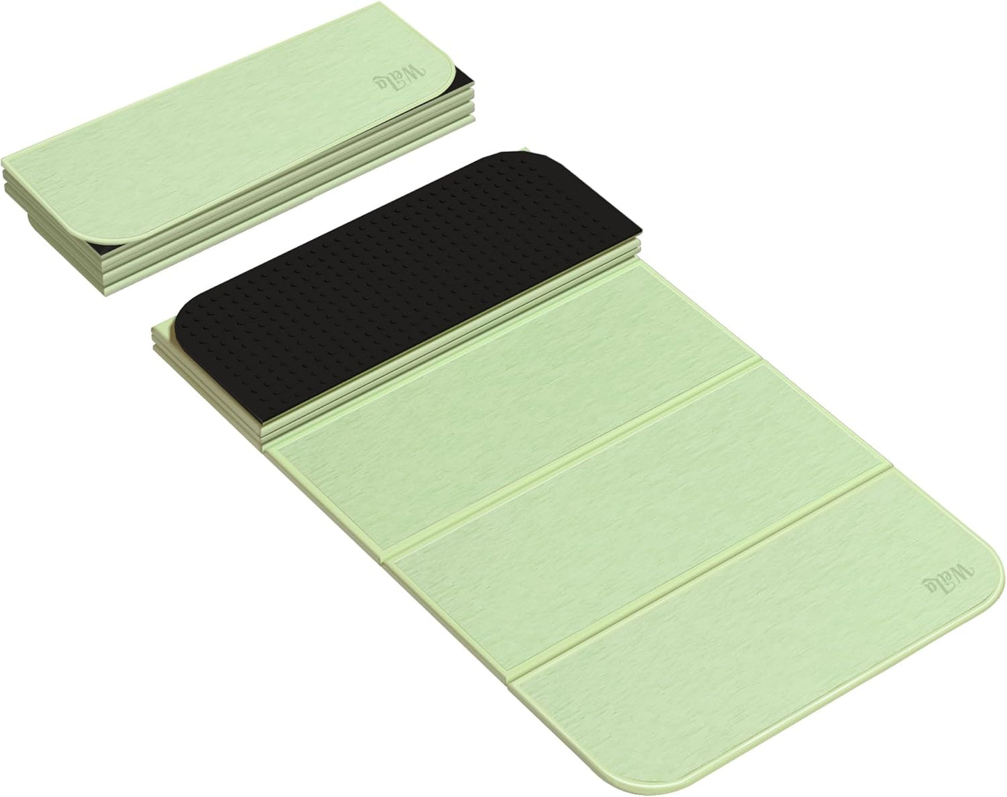 1/2inch Extra Thick Foldable Yoga Mat with SGS Certified Odourless POE Material - Light Weight Non Skid Easy to Clean Travel Workout Excercise Mat, 71x24inch