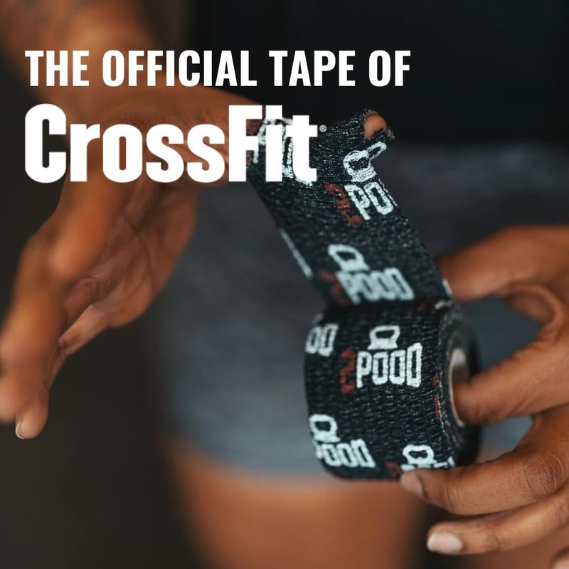 2POOD Lift Heavy Weightlifting Tape 3-Pack | Crossfit Weightlifting Tape | Premium Adhesive Tape for Weightlifters | Easy Stretch & Flexible for Non-Slip Lifting (White)