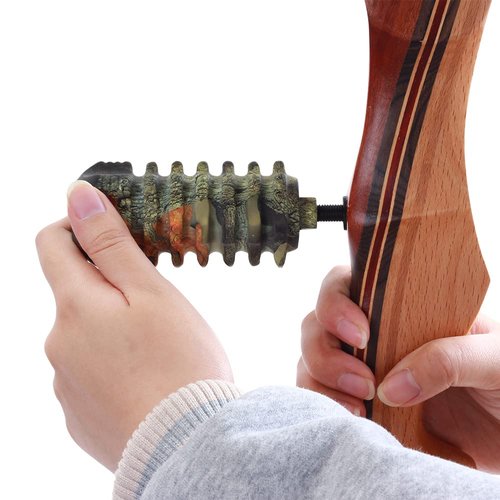 SOPOGER Archery Bow Stabilizer for Compound Bow Recurve Bow Hunting Youth Bow Riser Extension Dampener Rubber Target Shooting Silencers (Camo)