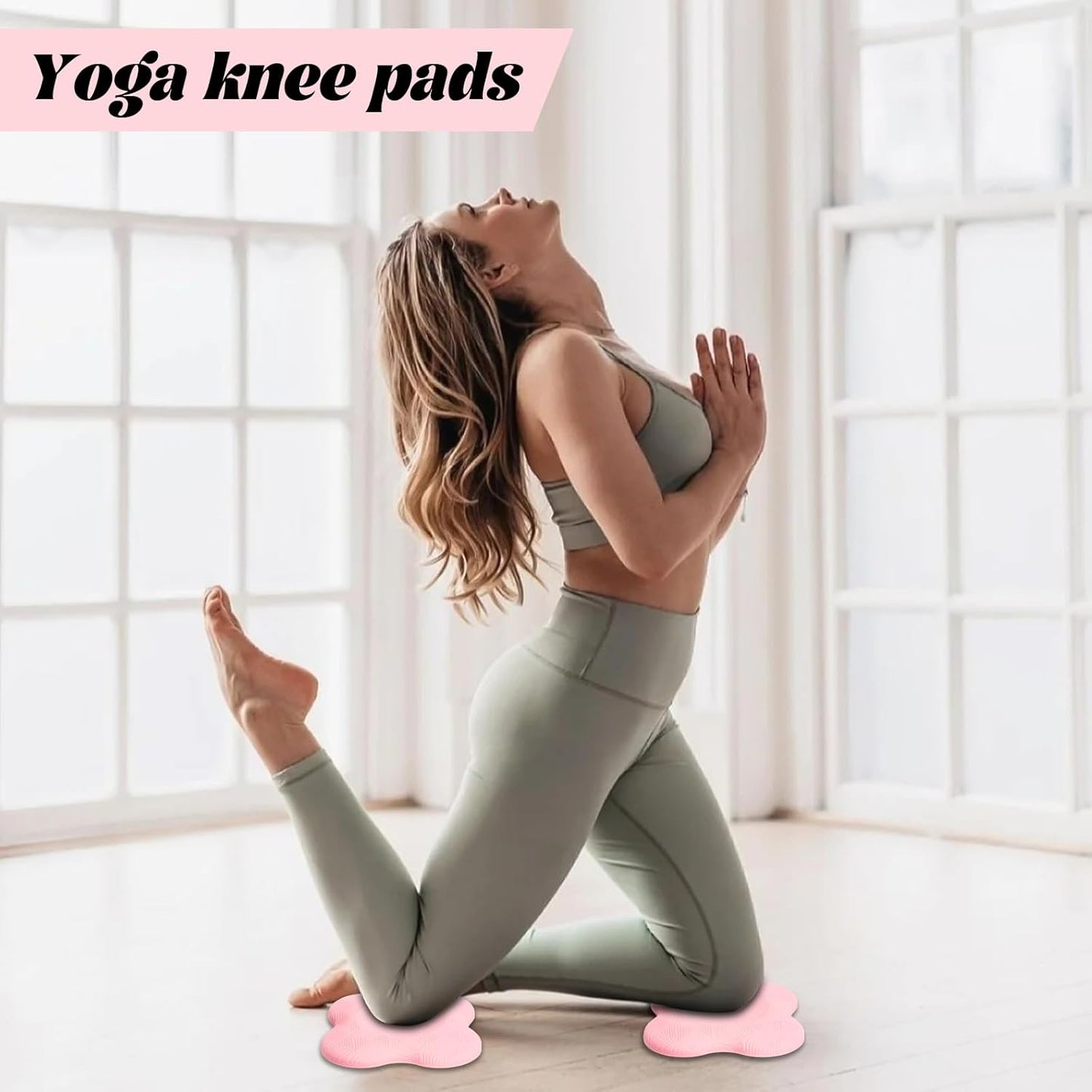 2 packs Yoga Knee Pad Cushion Extra Thick for Knees Elbows Wrist Hands Head Foam Pilates Kneeling pad Yoga Knee Cushion Thick Exercise Pads for Knees Elbows Wrist Hands Head Foam Pilates Kneeling pad,Support Foam Pads for Women and Men