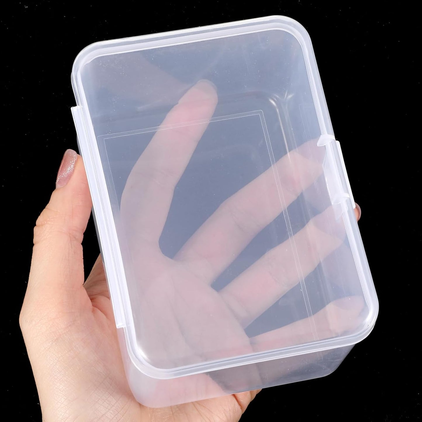 10 PCS Clear Playing Card Case, 4.7 X 3.34 X 2.55in Plastic Playing Card Storage Box, Snaps Closed Cards Game Storage Box for Game Cards, Puzzle, Chess Pieces, Jewelry, Bead