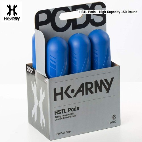 HK Army HSTL 150 Round Paintball Pods 6 Pack - Blue
