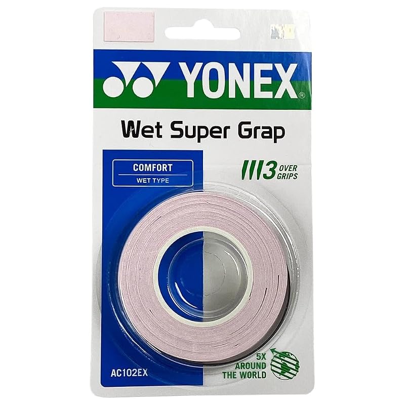 Tennis Overgrip Wet Super Grap Mist Pink — 3 Grip Pack